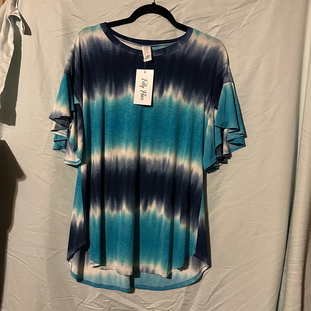 NWT Filly Flair flutter sleeve top